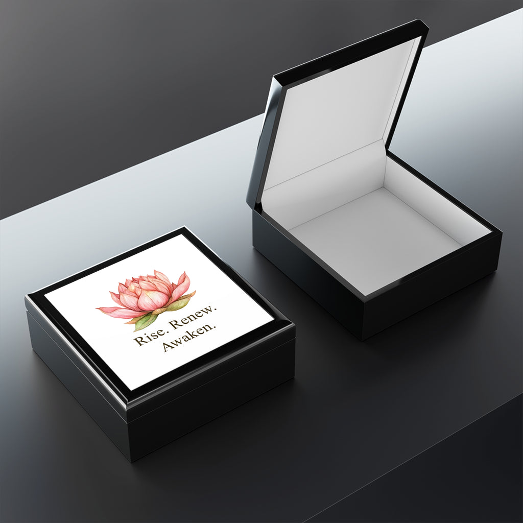 Lotus-Inspired Box with Inspirational Quote