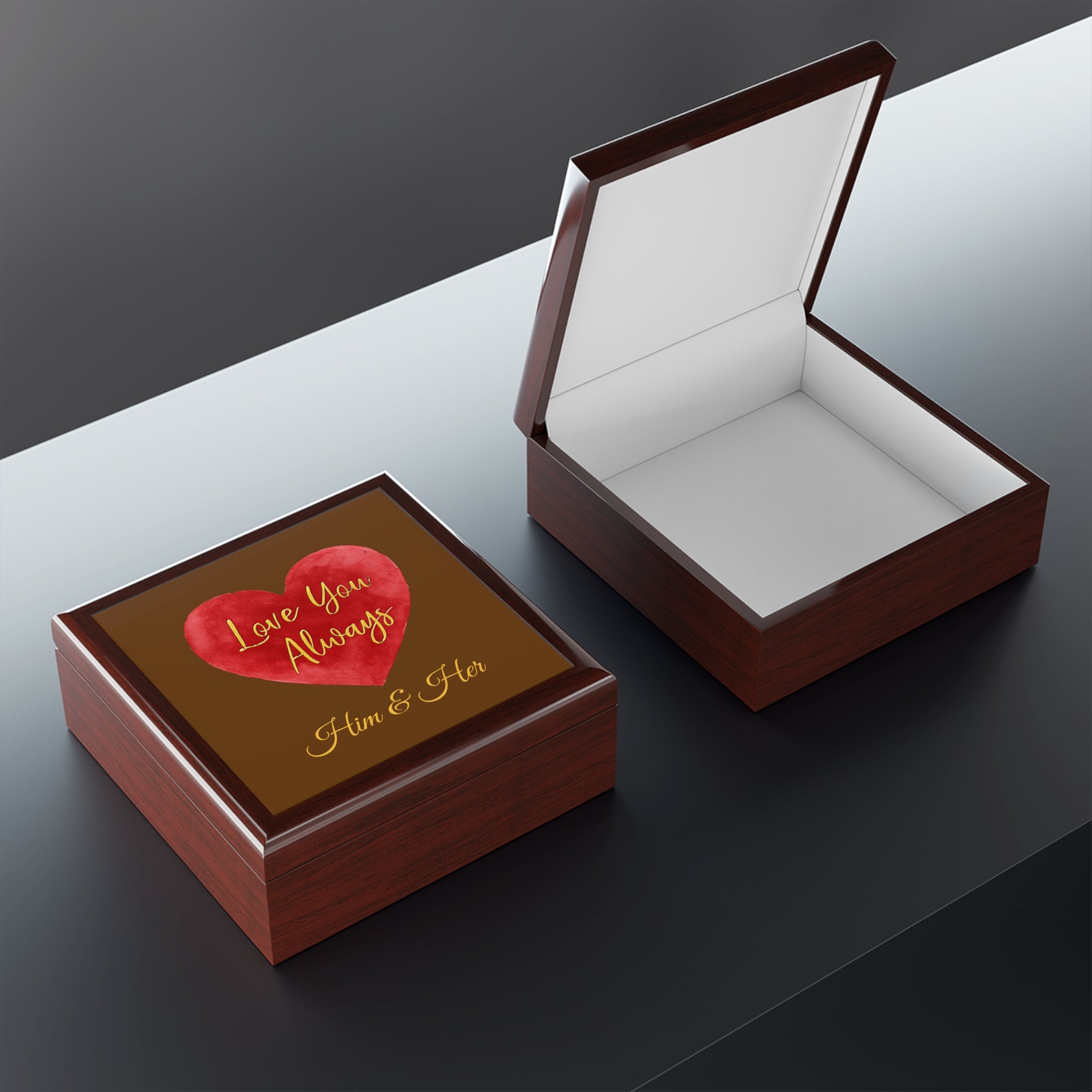 Personalized Love You Always Box for Him & Her