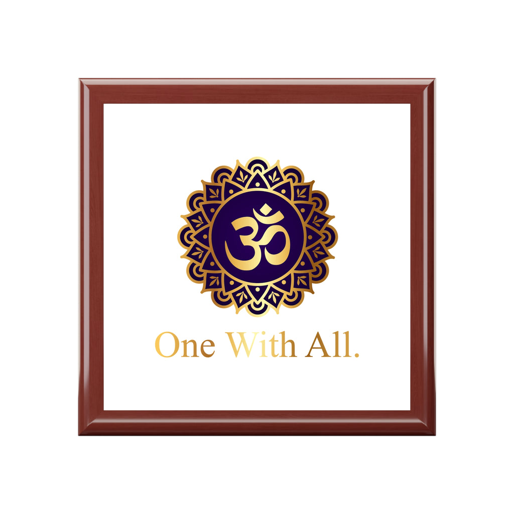 Elegant OM Box with Inspirational Quote - One With All