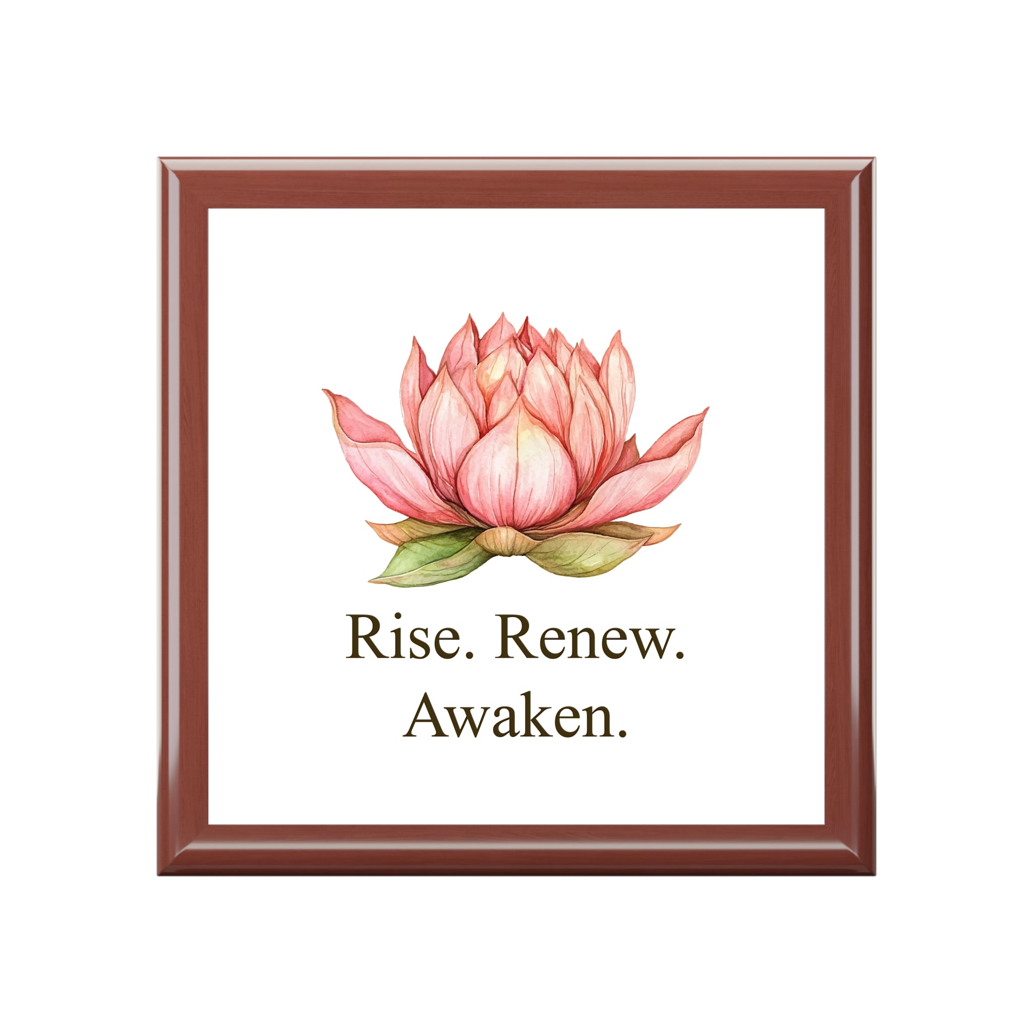 Lotus-Inspired Box with Inspirational Quote