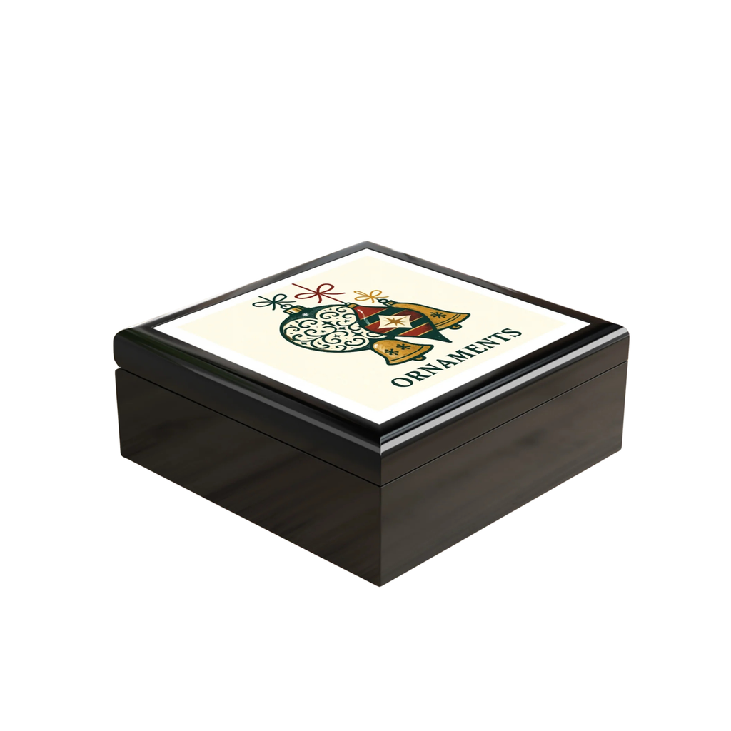 Elegant Holiday Box with Ornament Design