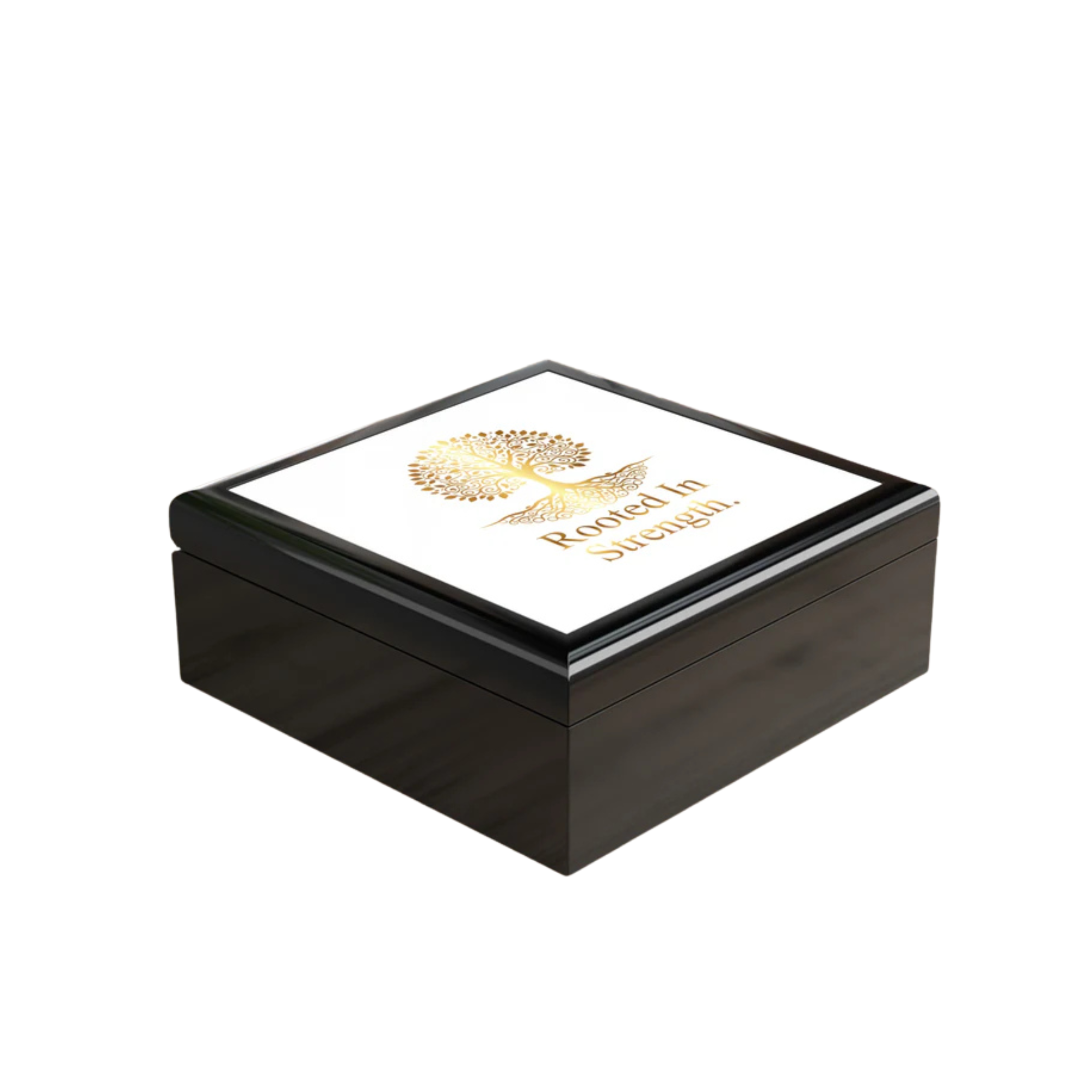 Elegant Box with 'Rooted In Strength' Design