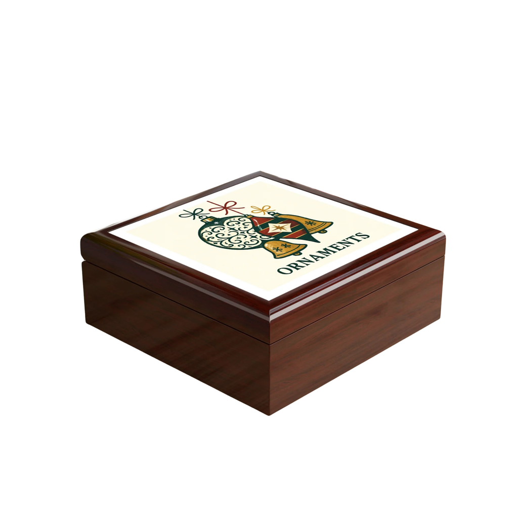 Elegant Holiday Box with Ornament Design