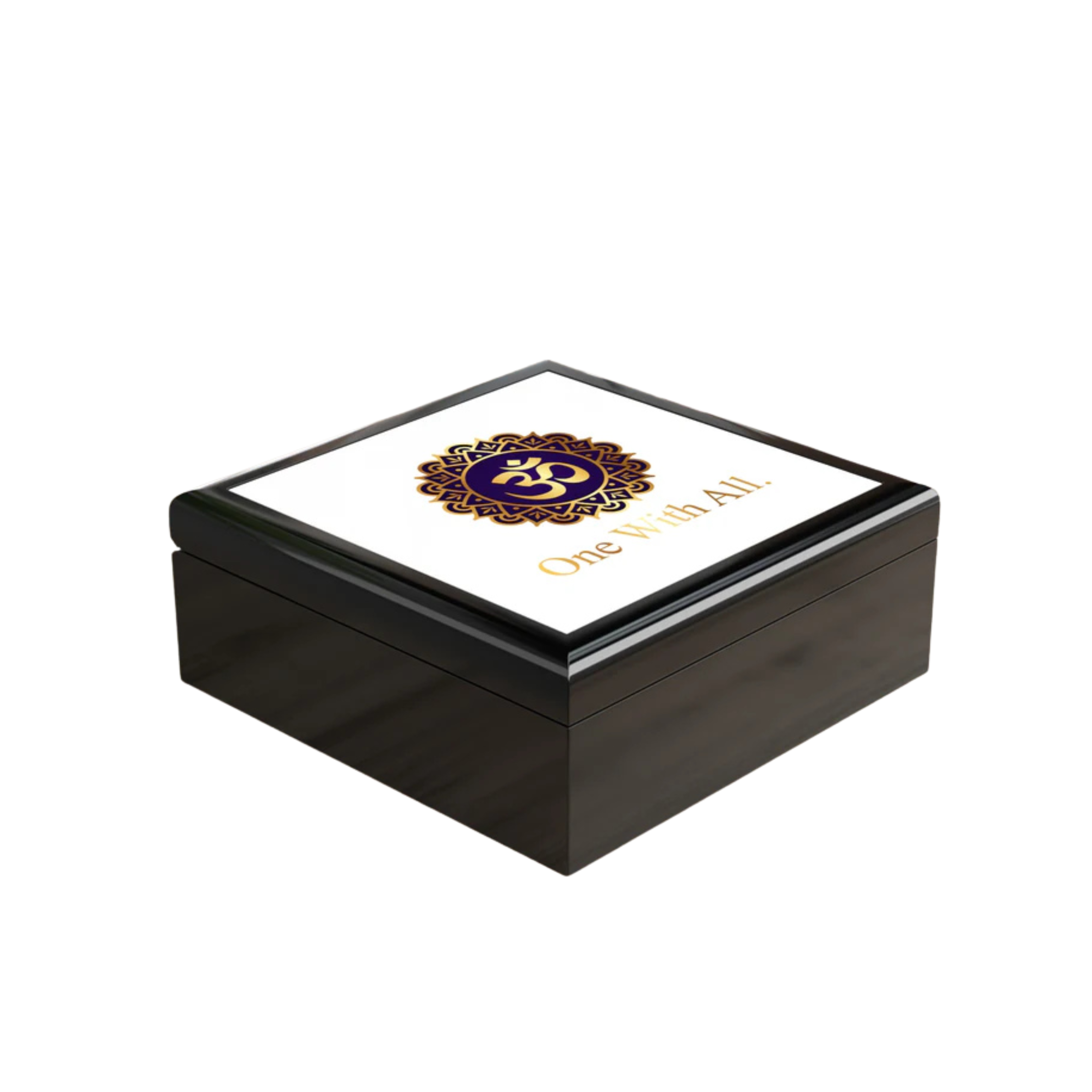 Elegant OM Box with Inspirational Quote - One With All